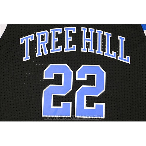 Camiseta Pelicula Tree Hill Nathan Scott NO 22 Negro
